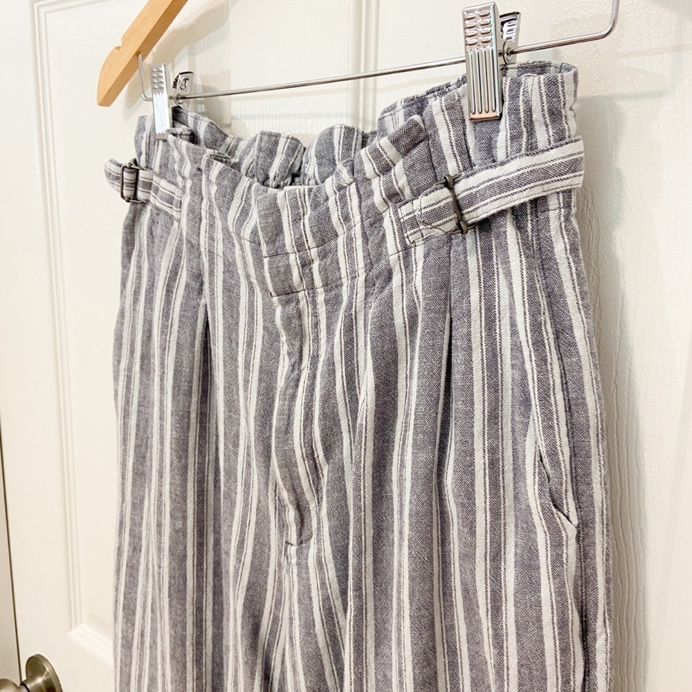 Abercrombie & Fitch Linen Blend Striped Pants - Picture 2 of 4